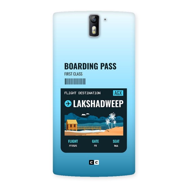 Lakshadweep Boarding Pass Back Case for OnePlus One