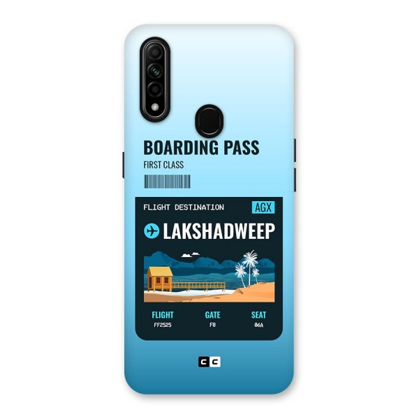 Lakshadweep Boarding Pass Back Case for Oppo A31