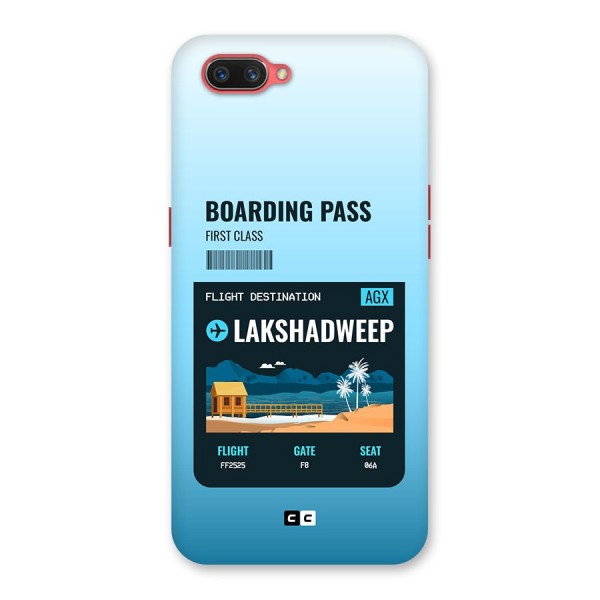 Lakshadweep Boarding Pass Back Case for Oppo A3s