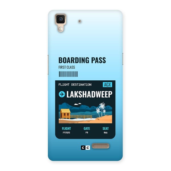 Lakshadweep Boarding Pass Back Case for Oppo R7