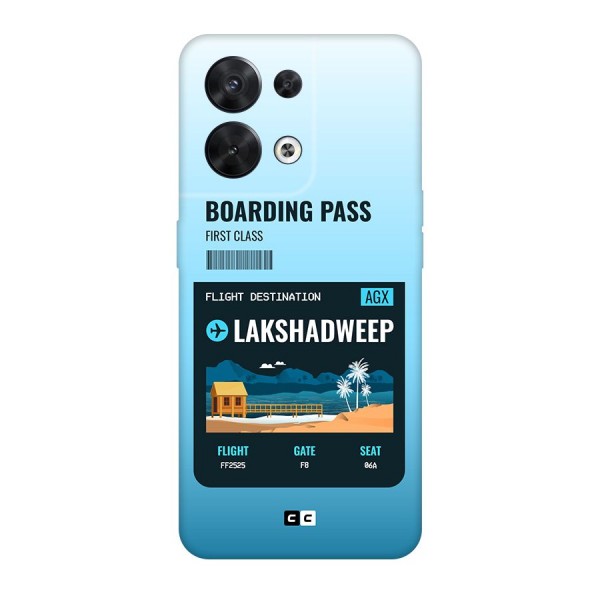 Lakshadweep Boarding Pass Back Case for Oppo Reno8 5G