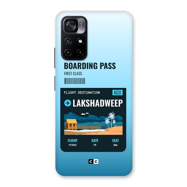 Lakshadweep Boarding Pass Back Case for Poco M4 Pro 5G