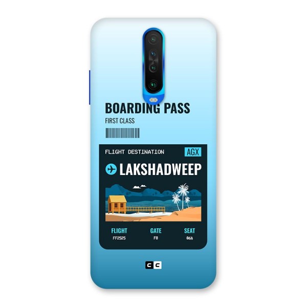 Lakshadweep Boarding Pass Back Case for Poco X2