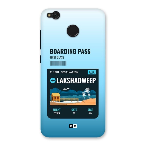 Lakshadweep Boarding Pass Back Case for Redmi 4