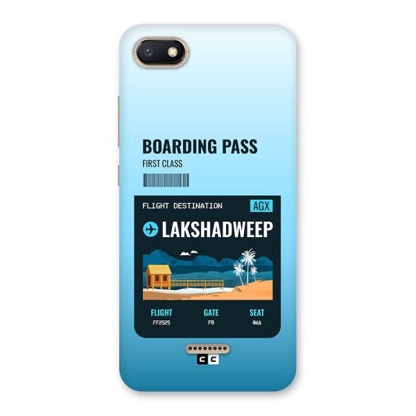 Lakshadweep Boarding Pass Back Case for Redmi 6A