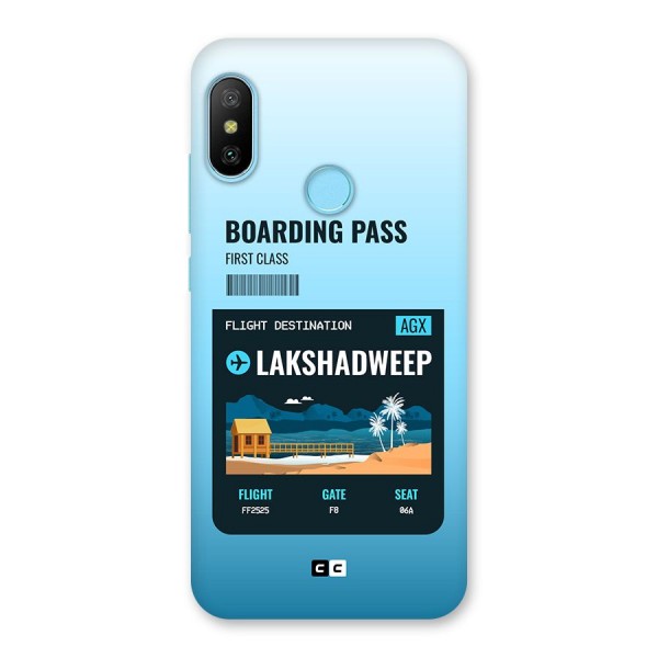 Lakshadweep Boarding Pass Back Case for Redmi 6 Pro