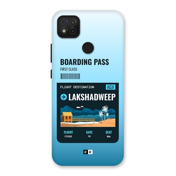 Lakshadweep Boarding Pass Back Case for Redmi 9