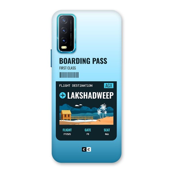 Lakshadweep Boarding Pass Back Case for Vivo Y12s