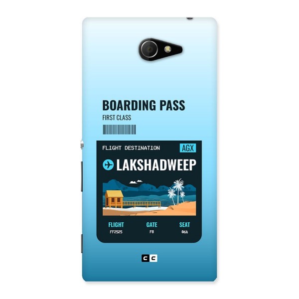 Lakshadweep Boarding Pass Back Case for Xperia M2