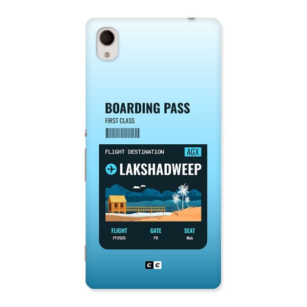 Lakshadweep Boarding Pass Back Case for Xperia M4 Aqua