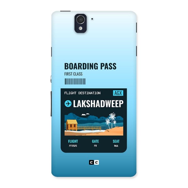 Lakshadweep Boarding Pass Back Case for Xperia Z