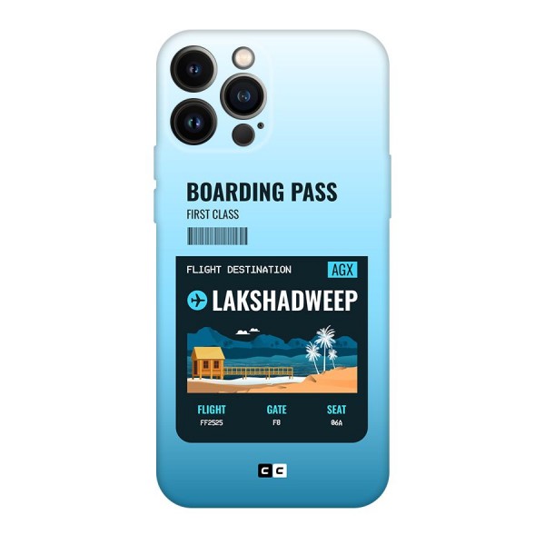 Lakshadweep Boarding Pass Back Case for iPhone 13 Pro Max