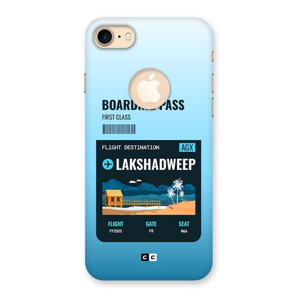 Lakshadweep Boarding Pass Back Case for iPhone 8 Logo Cut