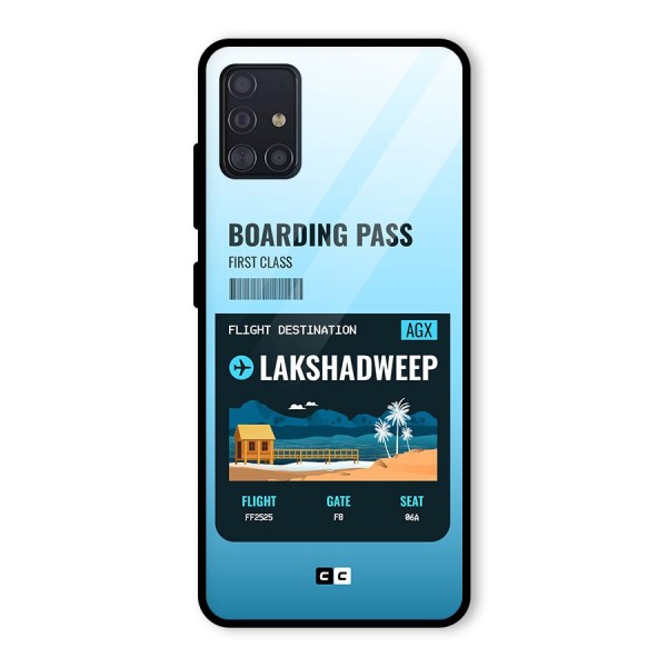 Lakshadweep Boarding Pass Glass Back Case for Galaxy A51