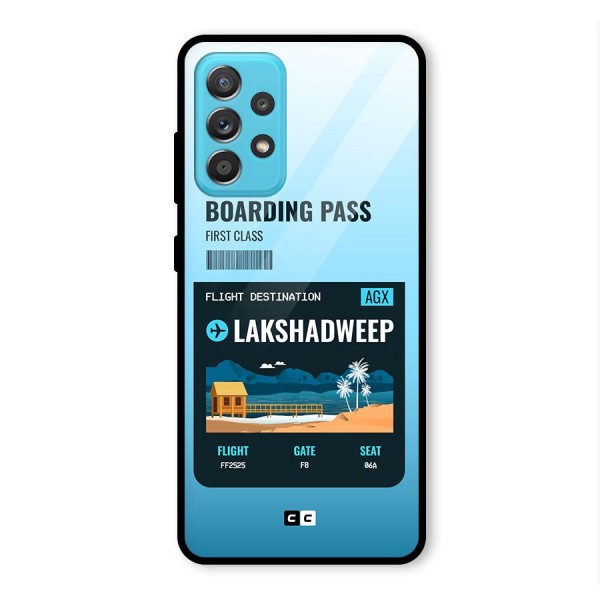 Lakshadweep Boarding Pass Glass Back Case for Galaxy A52