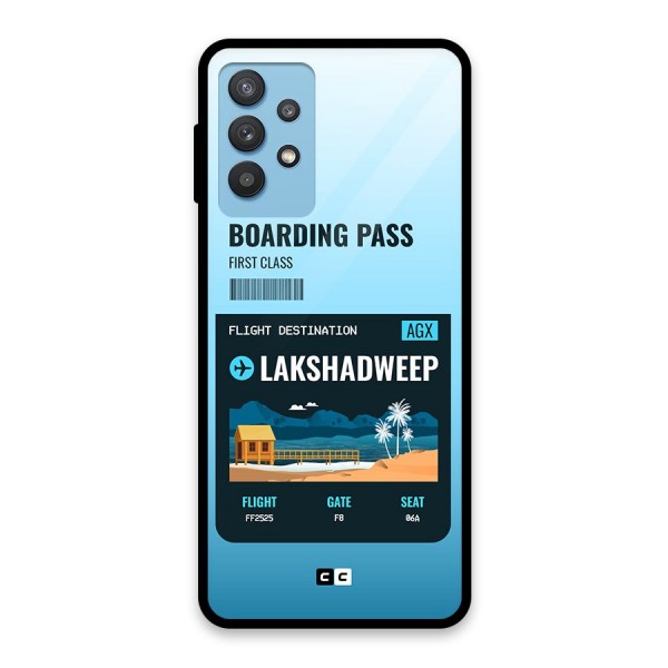 Lakshadweep Boarding Pass Glass Back Case for Galaxy M32 5G