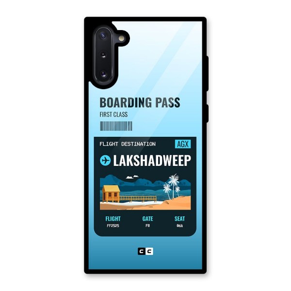 Lakshadweep Boarding Pass Glass Back Case for Galaxy Note 10