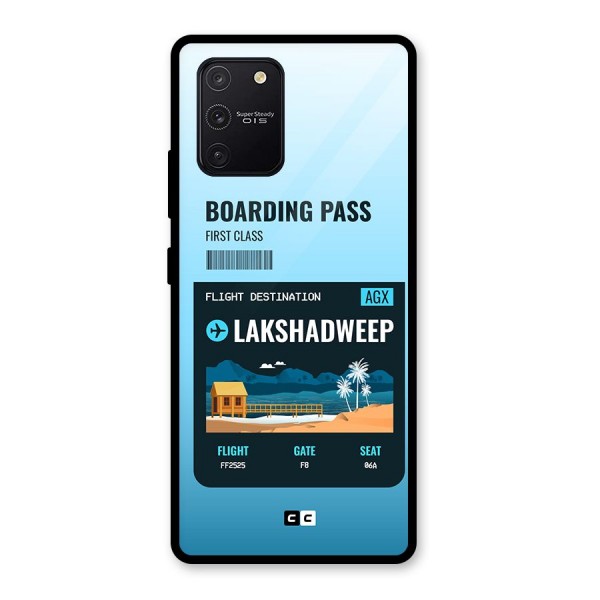 Lakshadweep Boarding Pass Glass Back Case for Galaxy S10 Lite