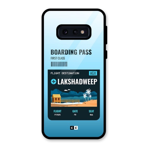 Lakshadweep Boarding Pass Glass Back Case for Galaxy S10e