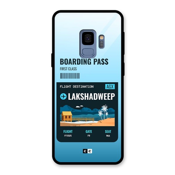 Lakshadweep Boarding Pass Glass Back Case for Galaxy S9