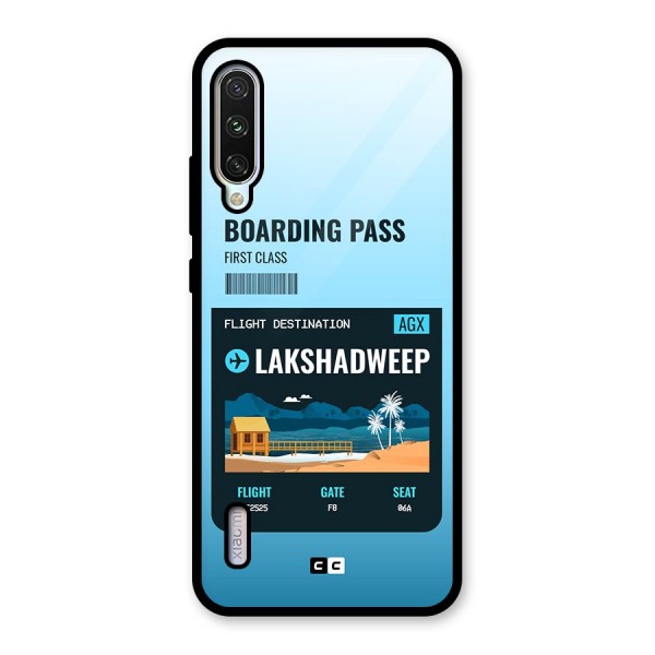 Lakshadweep Boarding Pass Glass Back Case for Mi A3