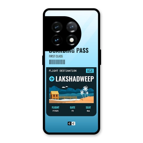 Lakshadweep Boarding Pass Glass Back Case for OnePlus 11