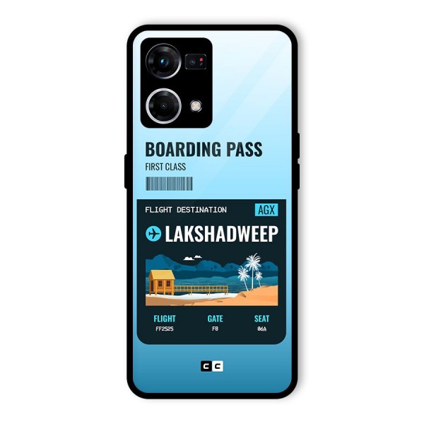 Lakshadweep Boarding Pass Glass Back Case for Oppo F21 Pro 5G