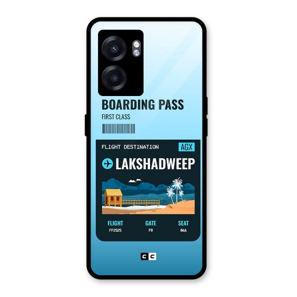 Lakshadweep Boarding Pass Glass Back Case for Oppo K10 (5G)