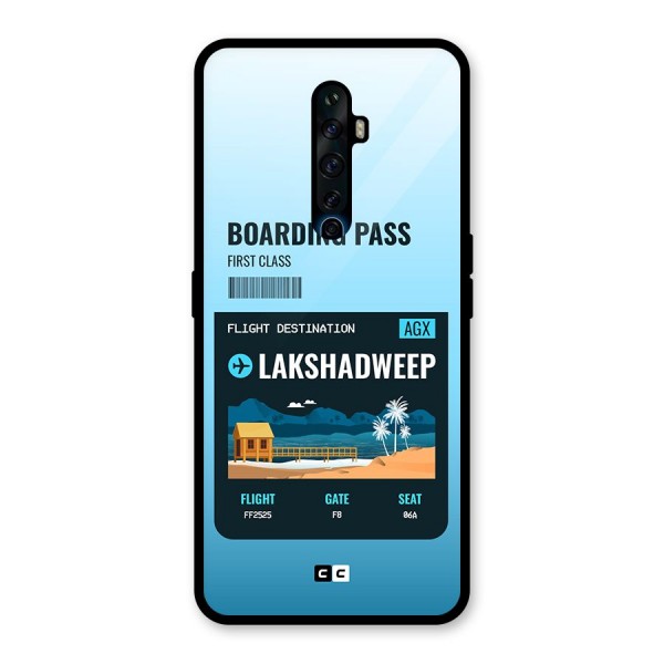 Lakshadweep Boarding Pass Glass Back Case for Oppo Reno2 F