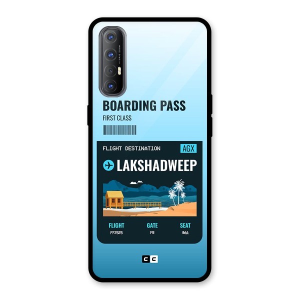 Lakshadweep Boarding Pass Glass Back Case for Oppo Reno3 Pro