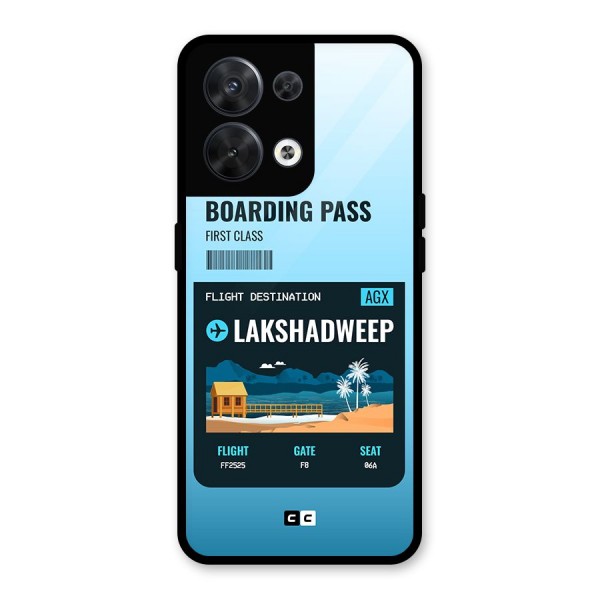 Lakshadweep Boarding Pass Glass Back Case for Oppo Reno8 5G