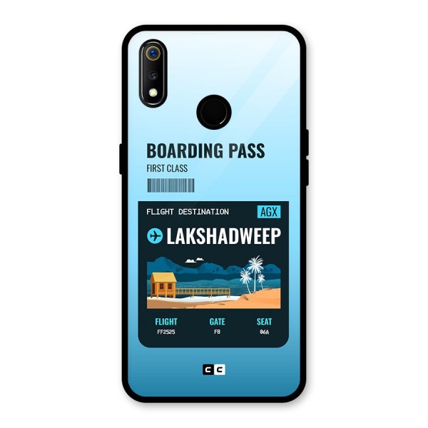 Lakshadweep Boarding Pass Glass Back Case for Realme 3i