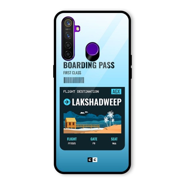 Lakshadweep Boarding Pass Glass Back Case for Realme 5 Pro