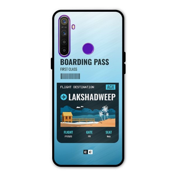 Lakshadweep Boarding Pass Glass Back Case for Realme 5s