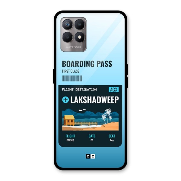 Lakshadweep Boarding Pass Glass Back Case for Realme 8i