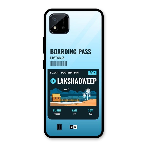 Lakshadweep Boarding Pass Glass Back Case for Realme C11 2021