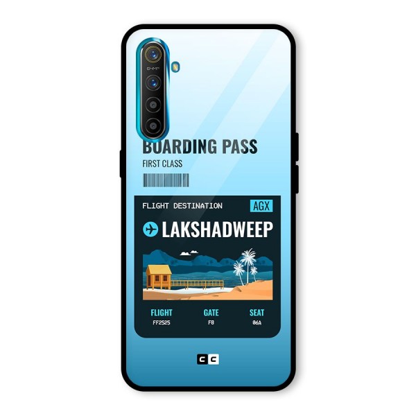 Lakshadweep Boarding Pass Glass Back Case for Realme X2