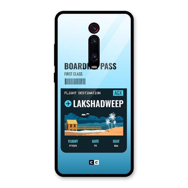 Lakshadweep Boarding Pass Glass Back Case for Redmi K20