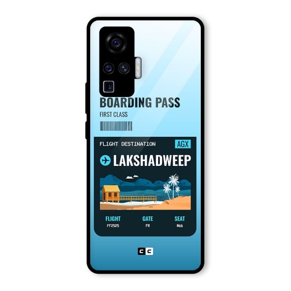 Lakshadweep Boarding Pass Glass Back Case for Vivo X50 Pro