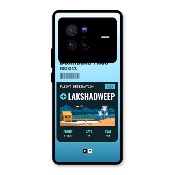 Lakshadweep Boarding Pass Glass Back Case for Vivo X80