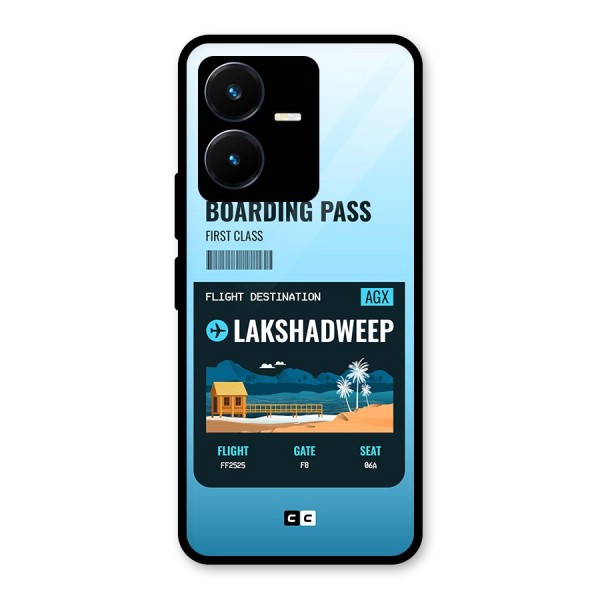 Lakshadweep Boarding Pass Glass Back Case for Vivo Y22