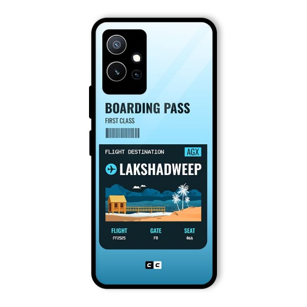 Lakshadweep Boarding Pass Glass Back Case for Vivo Y75 5G