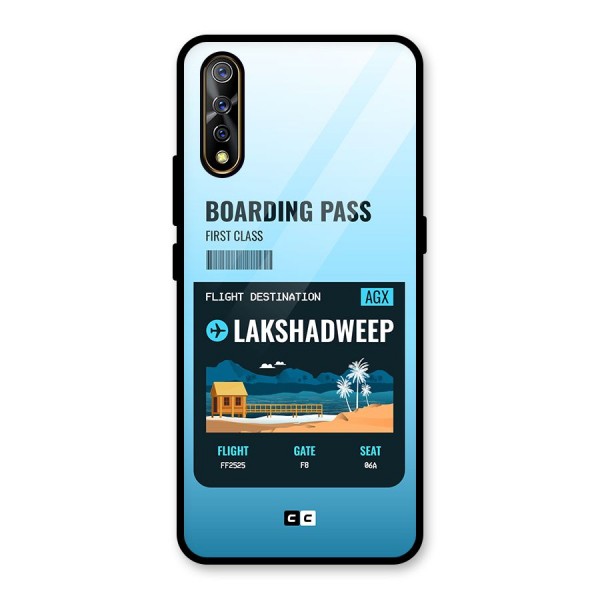 Lakshadweep Boarding Pass Glass Back Case for Vivo Z1x