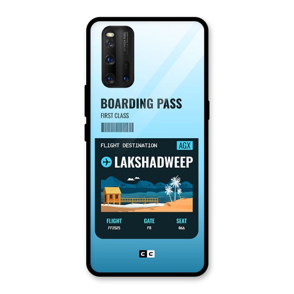 Lakshadweep Boarding Pass Glass Back Case for Vivo iQOO 3