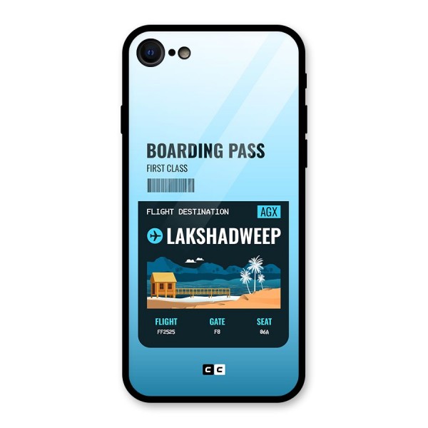 Lakshadweep Boarding Pass Glass Back Case for iPhone SE 2020