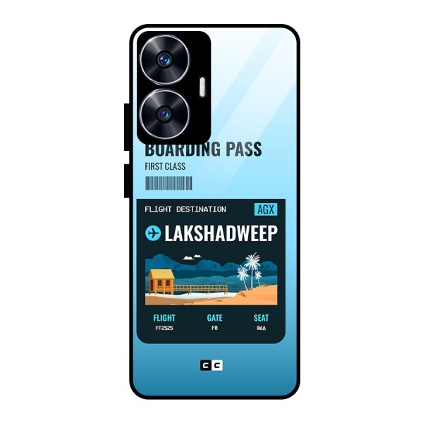 Lakshadweep Boarding Pass Glass Back Case for realme C55