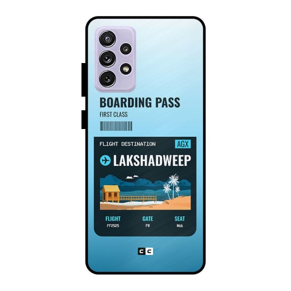 Lakshadweep Boarding Pass Metal Back Case for Galaxy A72