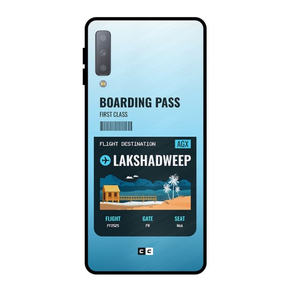 Lakshadweep Boarding Pass Metal Back Case for Galaxy A7 (2018)