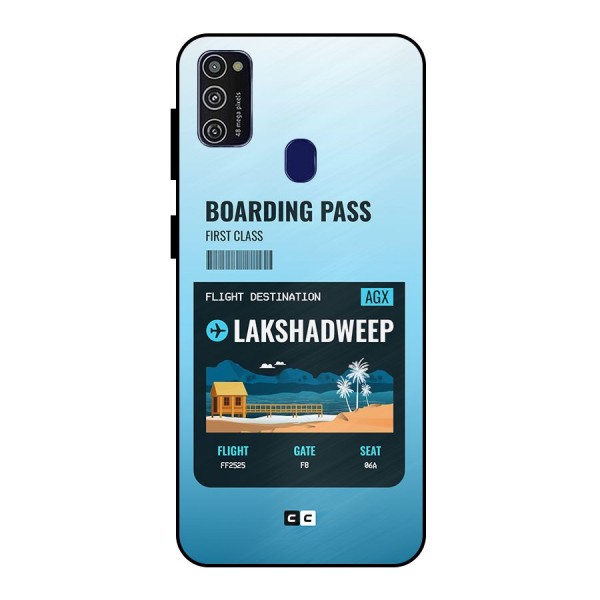 Lakshadweep Boarding Pass Metal Back Case for Galaxy M21