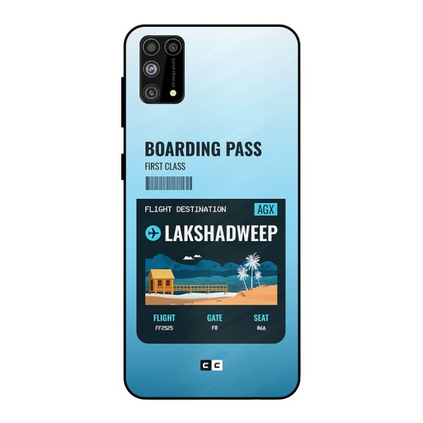 Lakshadweep Boarding Pass Metal Back Case for Galaxy M31